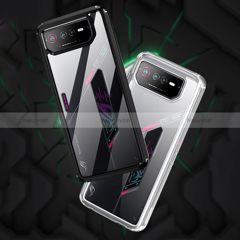 Silicone Transparent Frame Case Cover 360 Degrees ZJ5 for Asus ROG Phone 6