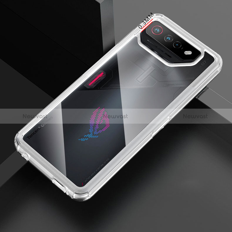 Silicone Transparent Frame Case Cover 360 Degrees ZJ5 for Asus ROG Phone 7