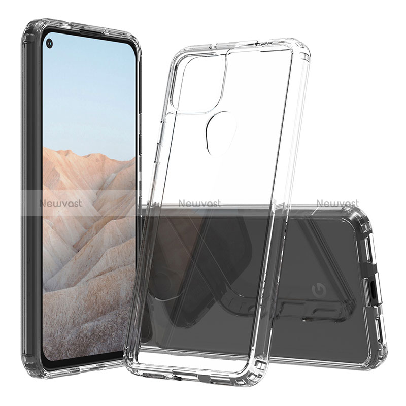 Silicone Transparent Frame Case Cover 360 Degrees ZJ5 for Google Pixel 5a 5G