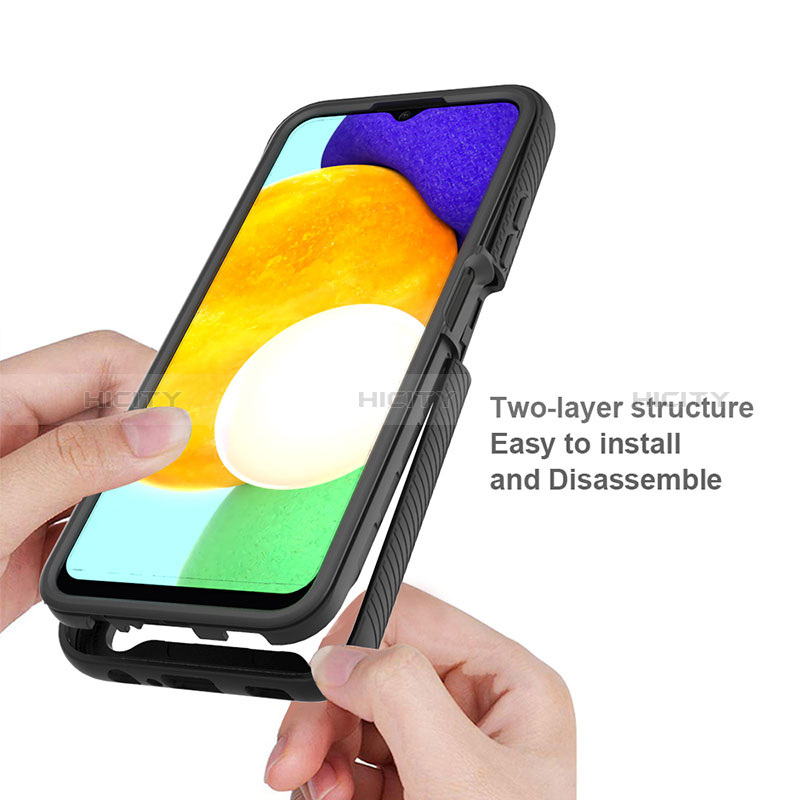 Silicone Transparent Frame Case Cover 360 Degrees ZJ5 for Samsung Galaxy A03s