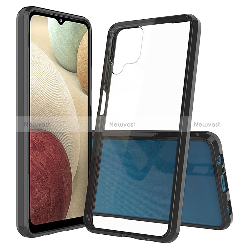 Silicone Transparent Frame Case Cover 360 Degrees ZJ5 for Samsung Galaxy A12 Nacho