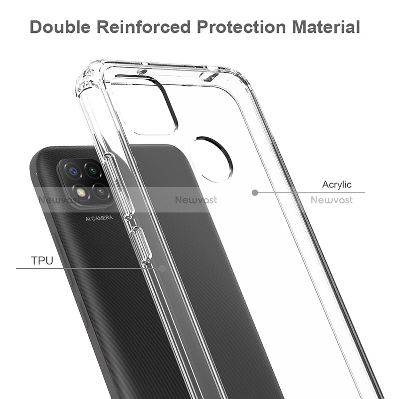 Silicone Transparent Frame Case Cover 360 Degrees ZJ5 for Xiaomi POCO C3