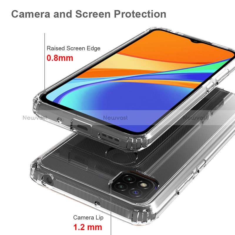 Silicone Transparent Frame Case Cover 360 Degrees ZJ5 for Xiaomi POCO C3