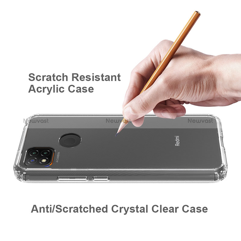 Silicone Transparent Frame Case Cover 360 Degrees ZJ5 for Xiaomi POCO C31