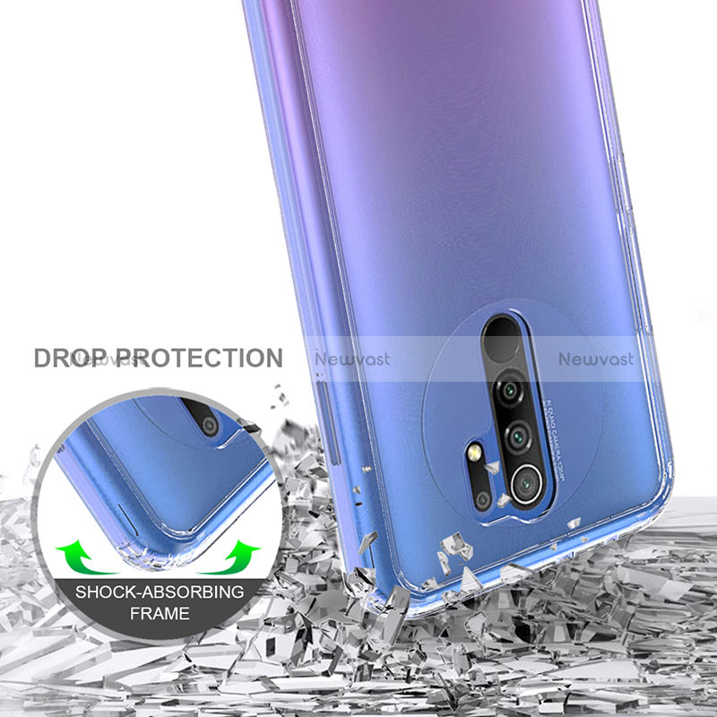 Silicone Transparent Frame Case Cover 360 Degrees ZJ5 for Xiaomi Poco M2