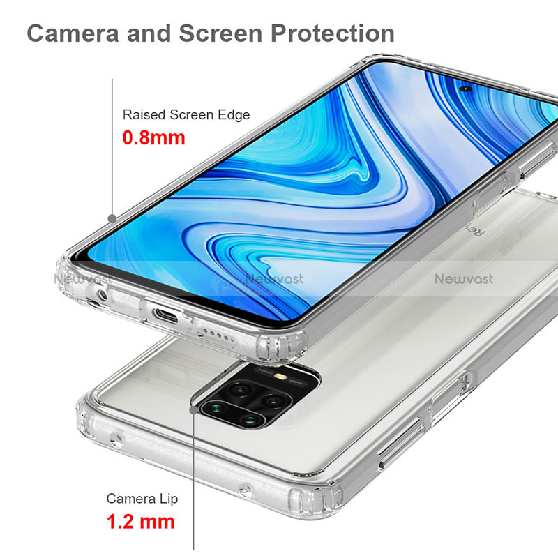 Silicone Transparent Frame Case Cover 360 Degrees ZJ5 for Xiaomi Poco M2 Pro