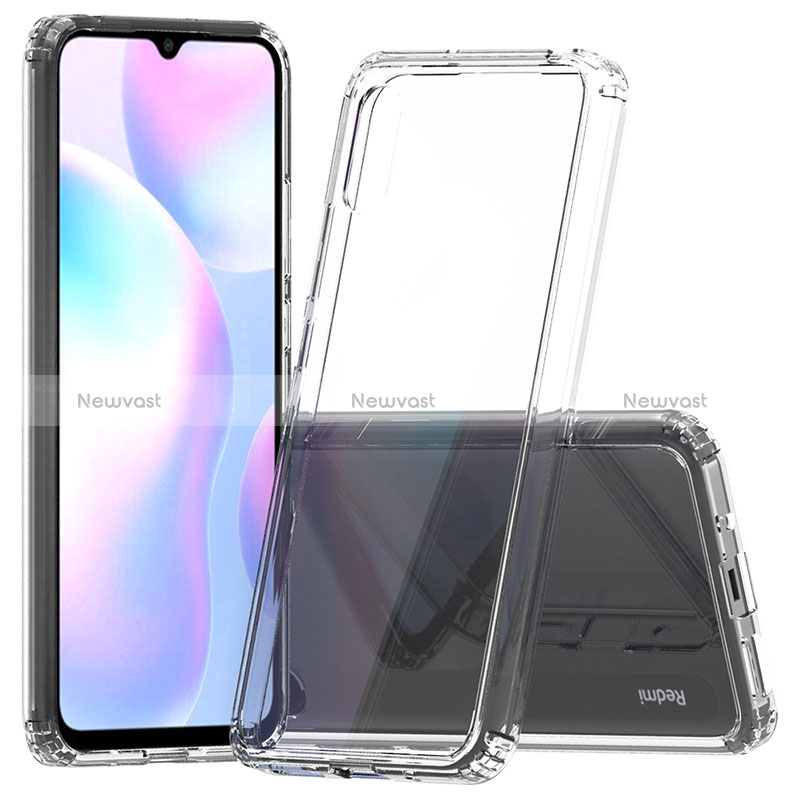 Silicone Transparent Frame Case Cover 360 Degrees ZJ5 for Xiaomi Redmi 9A