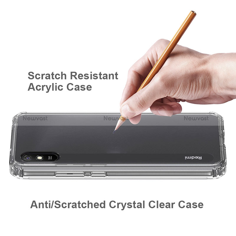 Silicone Transparent Frame Case Cover 360 Degrees ZJ5 for Xiaomi Redmi 9A