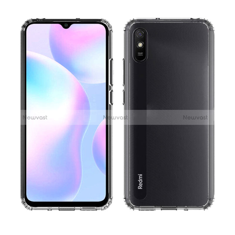 Silicone Transparent Frame Case Cover 360 Degrees ZJ5 for Xiaomi Redmi 9AT