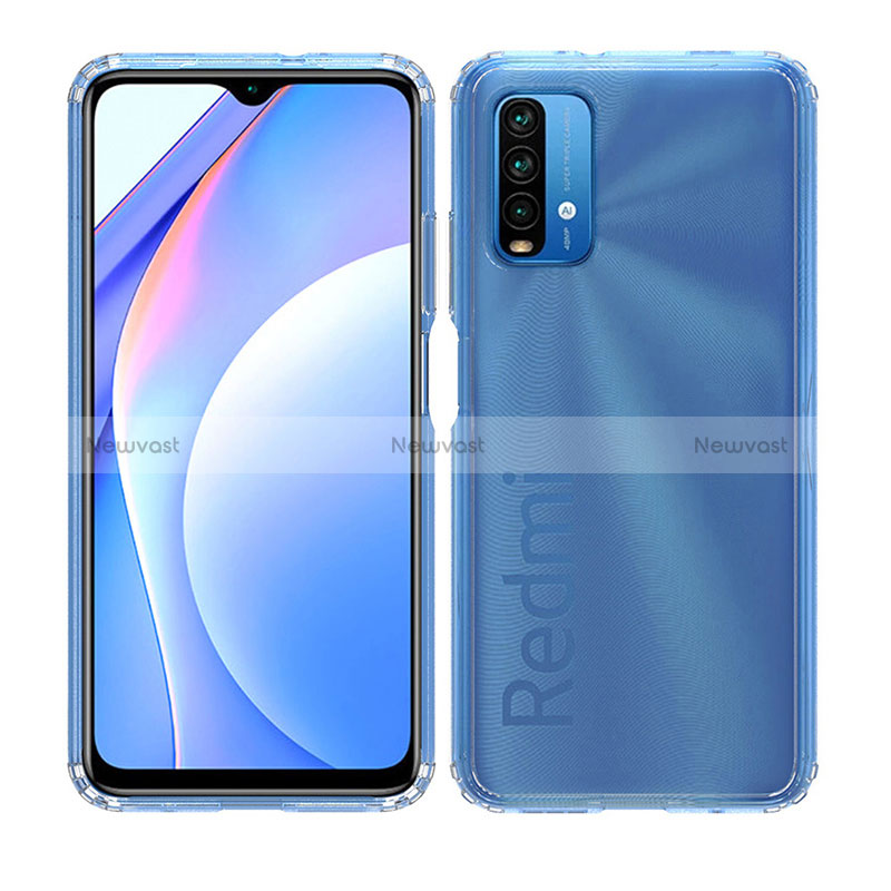 Silicone Transparent Frame Case Cover 360 Degrees ZJ5 for Xiaomi Redmi 9T 4G