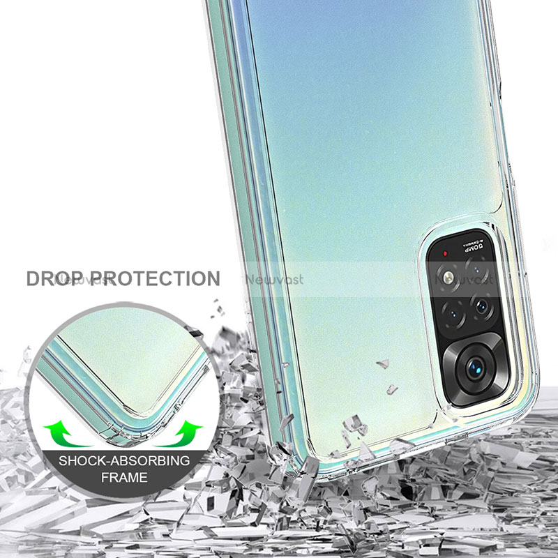 Silicone Transparent Frame Case Cover 360 Degrees ZJ5 for Xiaomi Redmi Note 11 4G (2022)