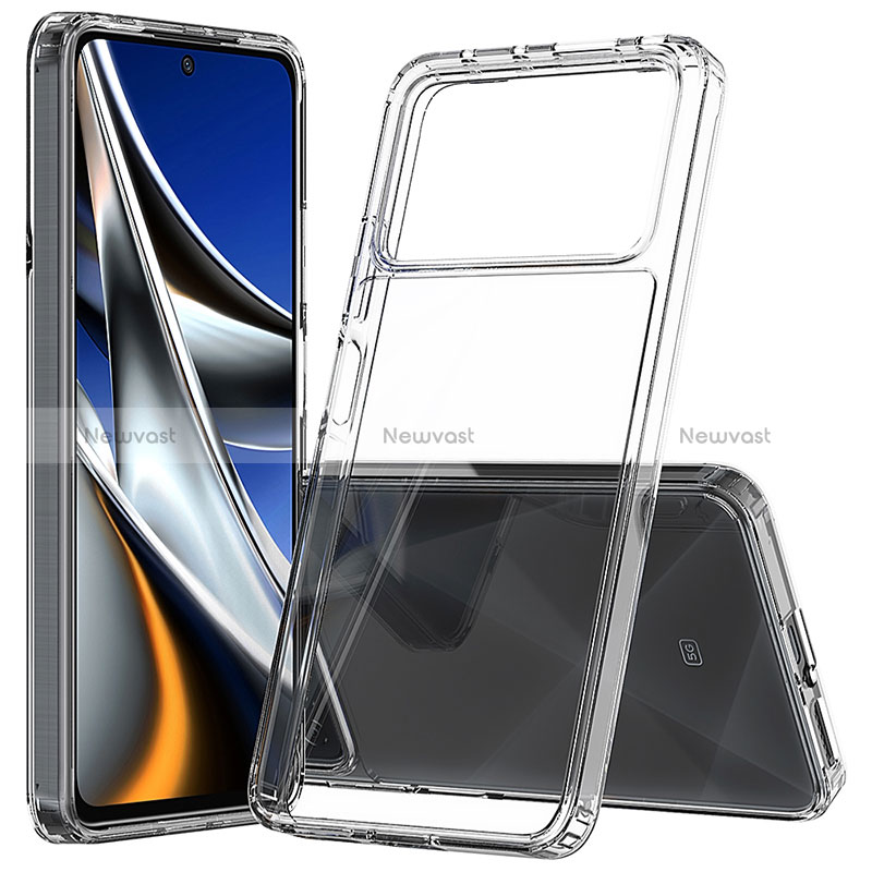 Silicone Transparent Frame Case Cover 360 Degrees ZJ5 for Xiaomi Redmi Note 11E Pro 5G
