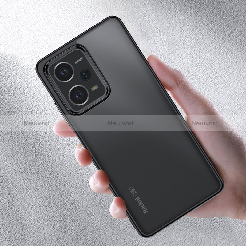 Silicone Transparent Frame Case Cover 360 Degrees ZJ5 for Xiaomi Redmi Note 12 Pro+ Plus 5G