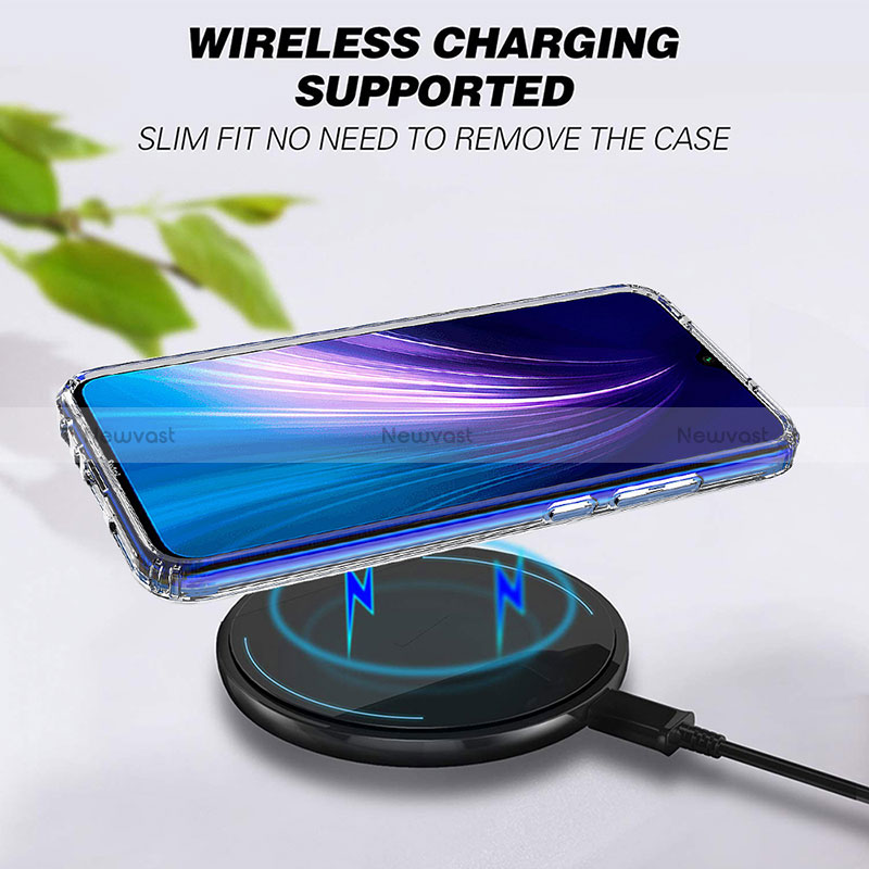 Silicone Transparent Frame Case Cover 360 Degrees ZJ5 for Xiaomi Redmi Note 8 (2021)