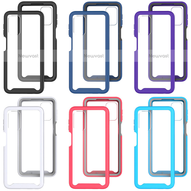 Silicone Transparent Frame Case Cover 360 Degrees ZJ6 for Samsung Galaxy M32 5G