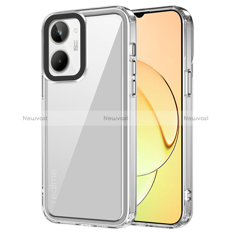 Silicone Transparent Frame Case Cover AC1 for Realme 10 4G