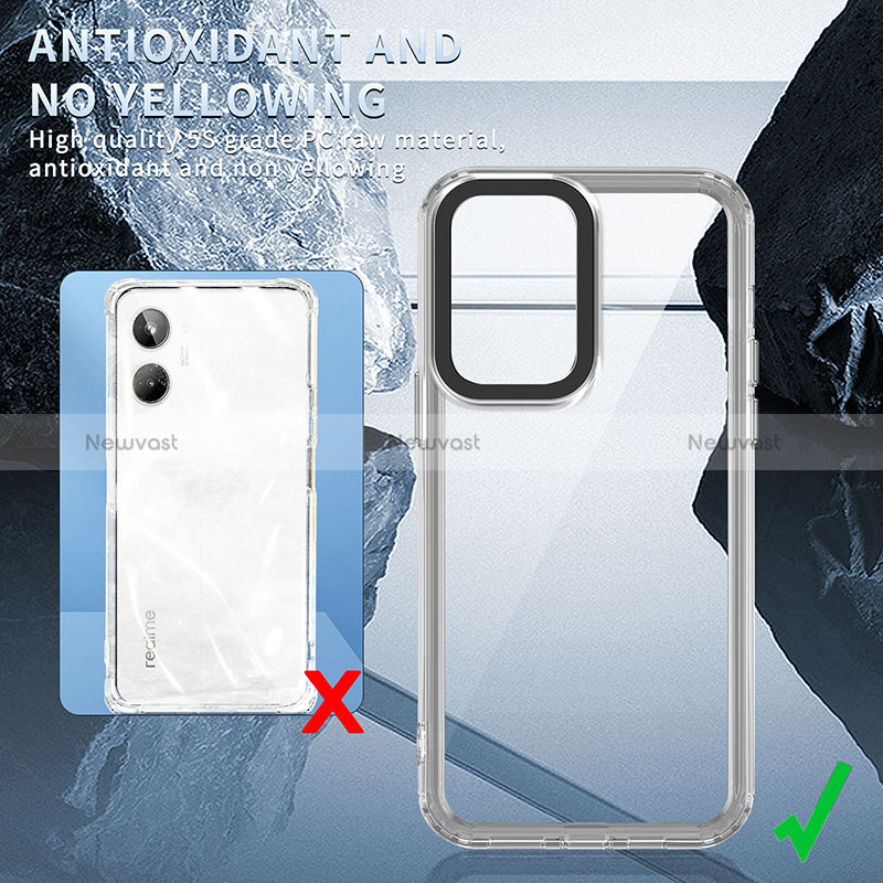 Silicone Transparent Frame Case Cover AC1 for Realme 10 4G