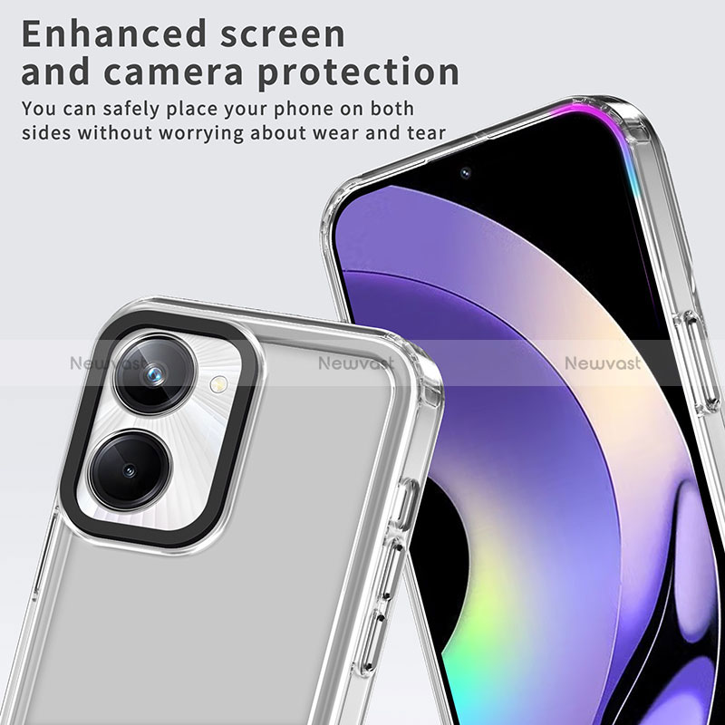 Silicone Transparent Frame Case Cover AC1 for Realme 10 Pro 5G