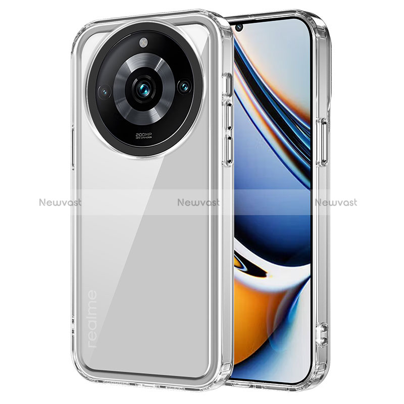 Silicone Transparent Frame Case Cover AC1 for Realme 11 Pro 5G Clear