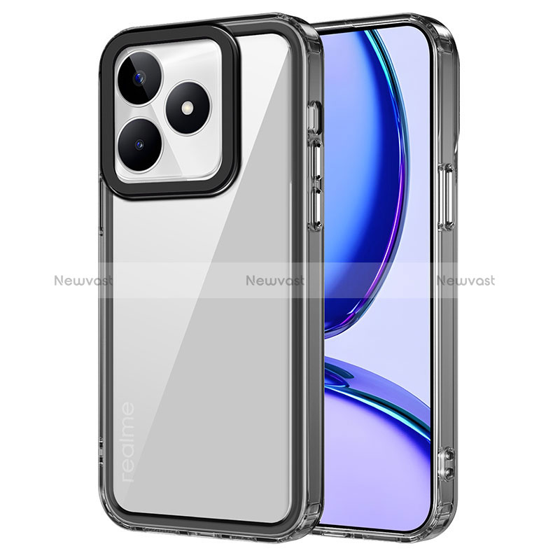 Silicone Transparent Frame Case Cover AC1 for Realme C53 India