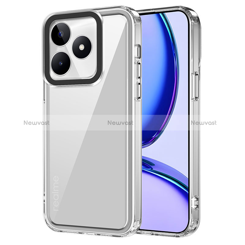 Silicone Transparent Frame Case Cover AC1 for Realme C53 India