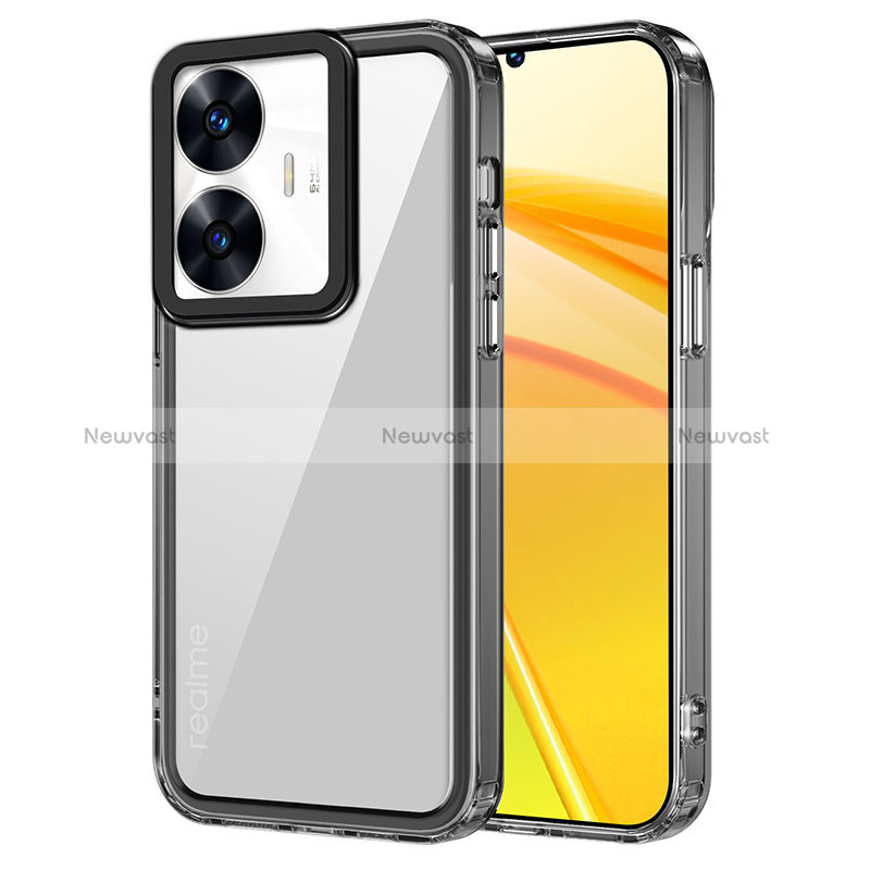 Silicone Transparent Frame Case Cover AC1 for Realme C55