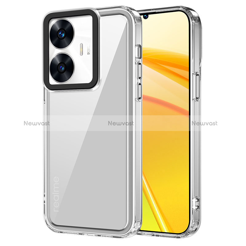 Silicone Transparent Frame Case Cover AC1 for Realme C55