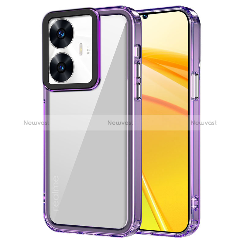 Silicone Transparent Frame Case Cover AC1 for Realme C55