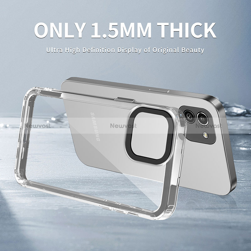 Silicone Transparent Frame Case Cover AC1 for Samsung Galaxy A03