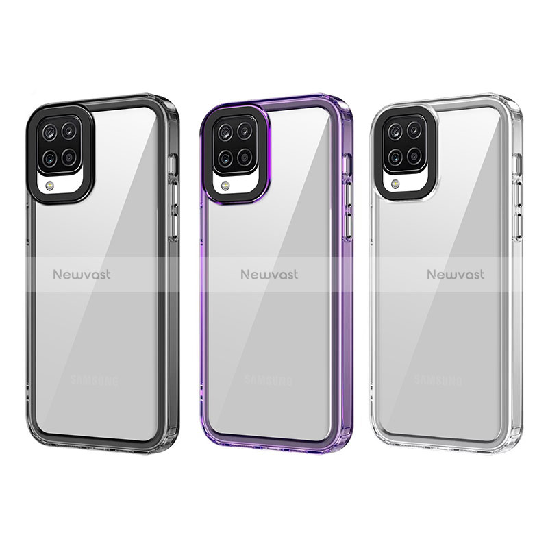 Silicone Transparent Frame Case Cover AC1 for Samsung Galaxy A12