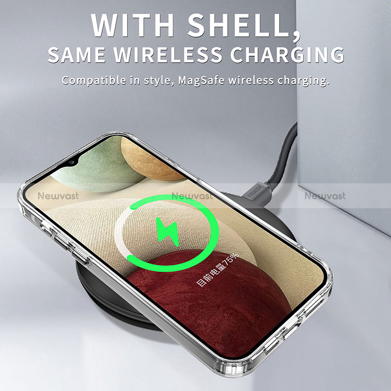 Silicone Transparent Frame Case Cover AC1 for Samsung Galaxy A12 5G