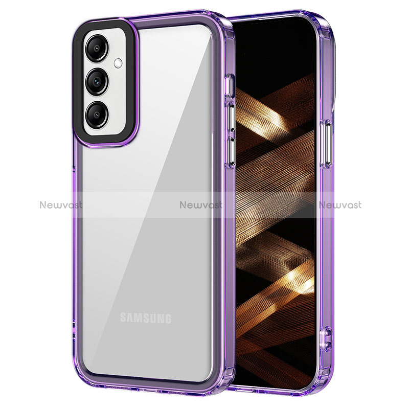 Silicone Transparent Frame Case Cover AC1 for Samsung Galaxy A14 4G