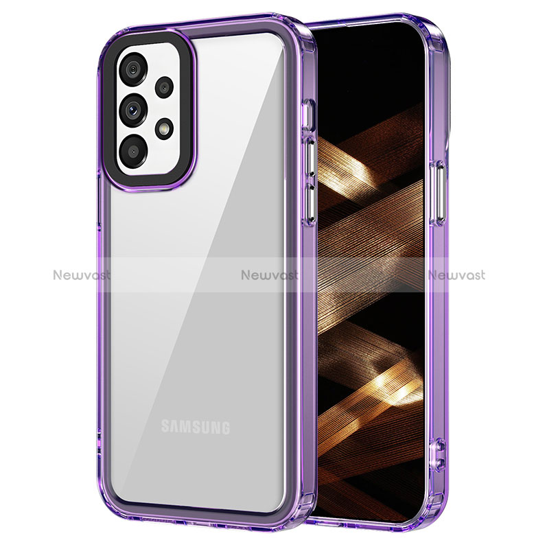 Silicone Transparent Frame Case Cover AC1 for Samsung Galaxy A33 5G