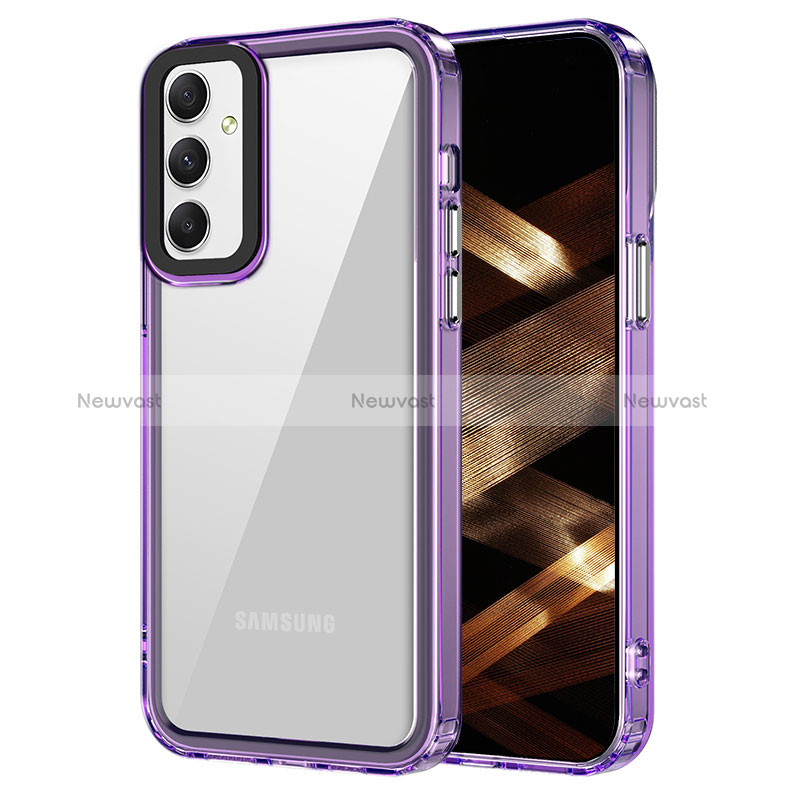 Silicone Transparent Frame Case Cover AC1 for Samsung Galaxy A34 5G