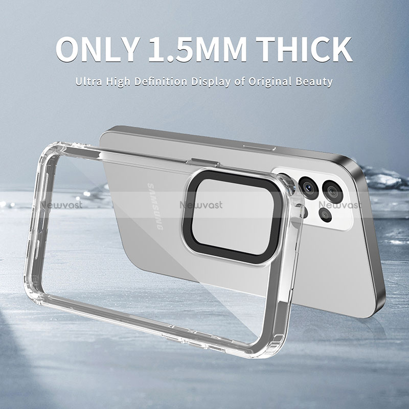 Silicone Transparent Frame Case Cover AC1 for Samsung Galaxy A52 5G