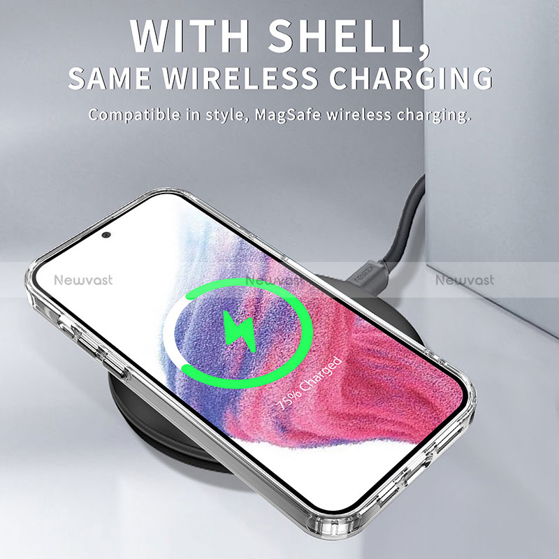 Silicone Transparent Frame Case Cover AC1 for Samsung Galaxy A53 5G