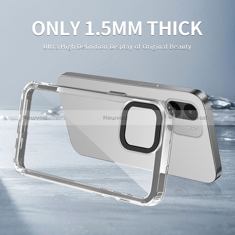 Silicone Transparent Frame Case Cover AC1 for Xiaomi Poco C50