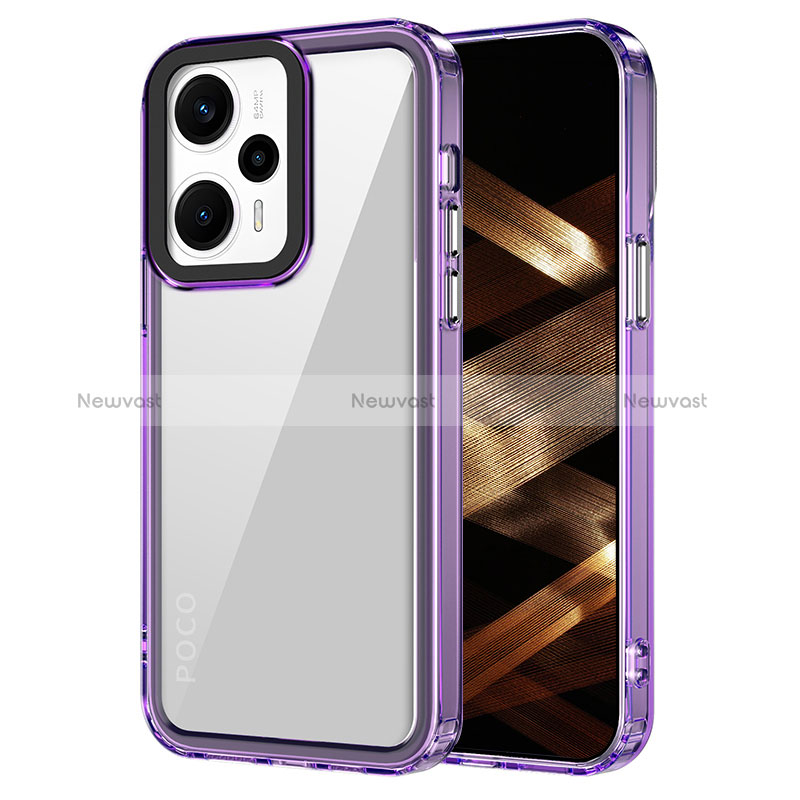 Silicone Transparent Frame Case Cover AC1 for Xiaomi Poco F5 5G