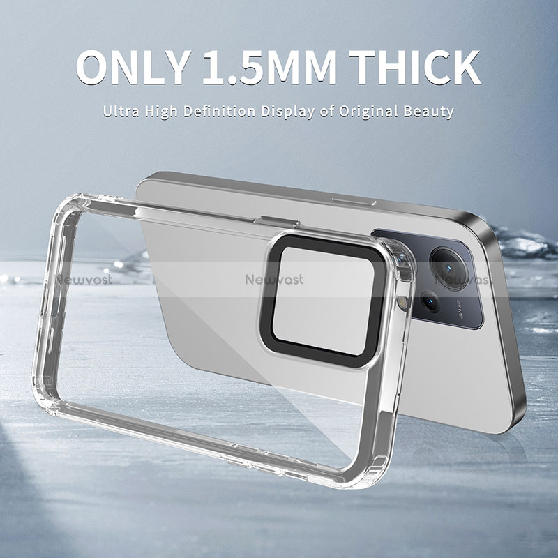 Silicone Transparent Frame Case Cover AC1 for Xiaomi Poco X5 5G