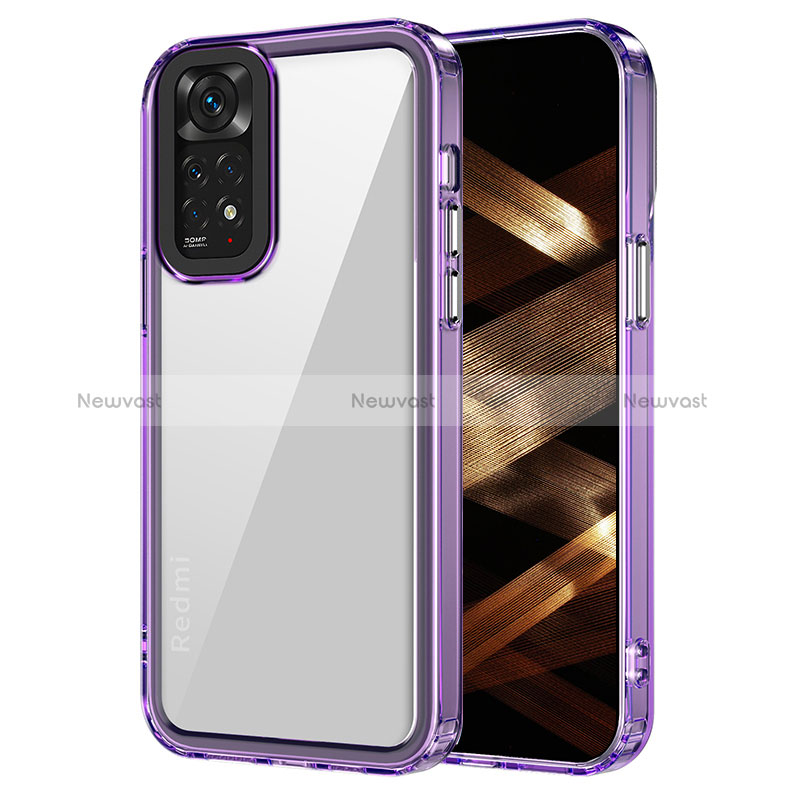 Silicone Transparent Frame Case Cover AC1 for Xiaomi Redmi Note 11 4G (2022)