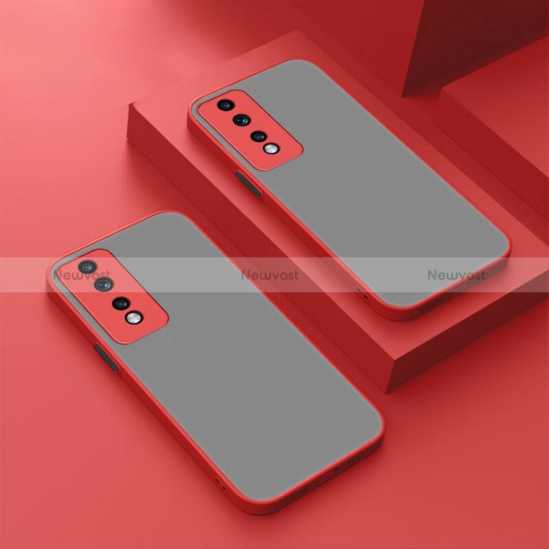 Silicone Transparent Frame Case Cover for Huawei Honor 80 GT 5G Red