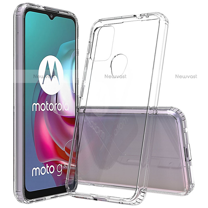 Silicone Transparent Frame Case Cover for Motorola Moto G10 Power