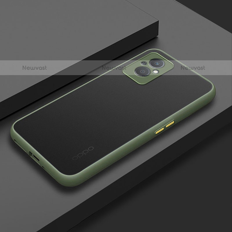 Silicone Transparent Frame Case Cover for OnePlus Nord N20 5G Army green