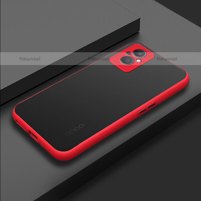 Silicone Transparent Frame Case Cover for OnePlus Nord N20 5G Red