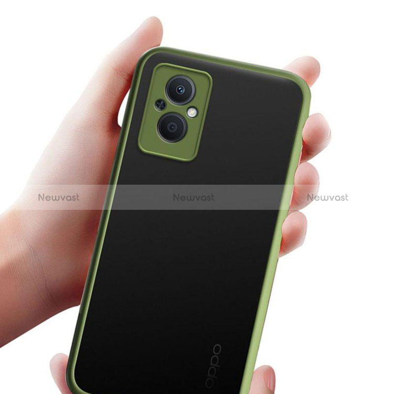 Silicone Transparent Frame Case Cover for Oppo A96 5G