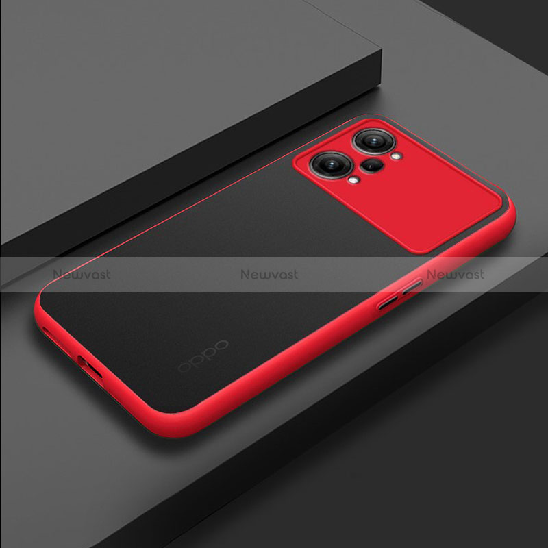 Silicone Transparent Frame Case Cover for Oppo K10 Pro 5G Red