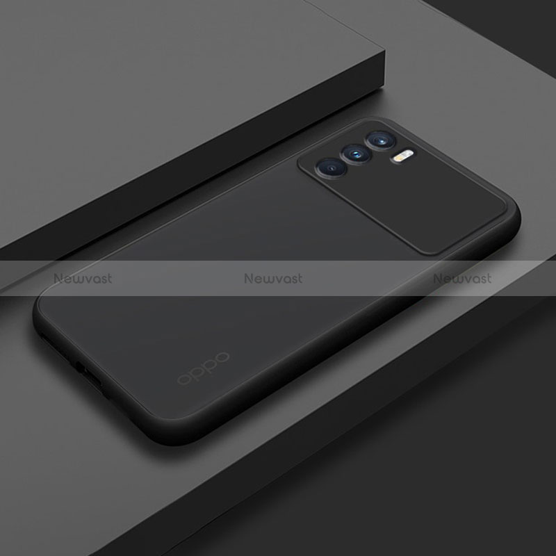 Silicone Transparent Frame Case Cover for Oppo K9 5G Black