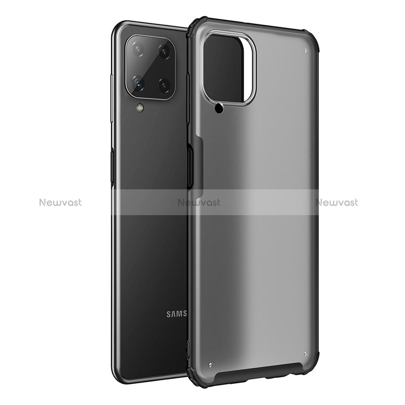 Silicone Transparent Frame Case Cover for Samsung Galaxy A22 4G Black