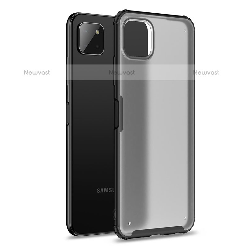 Silicone Transparent Frame Case Cover for Samsung Galaxy A22 5G Black