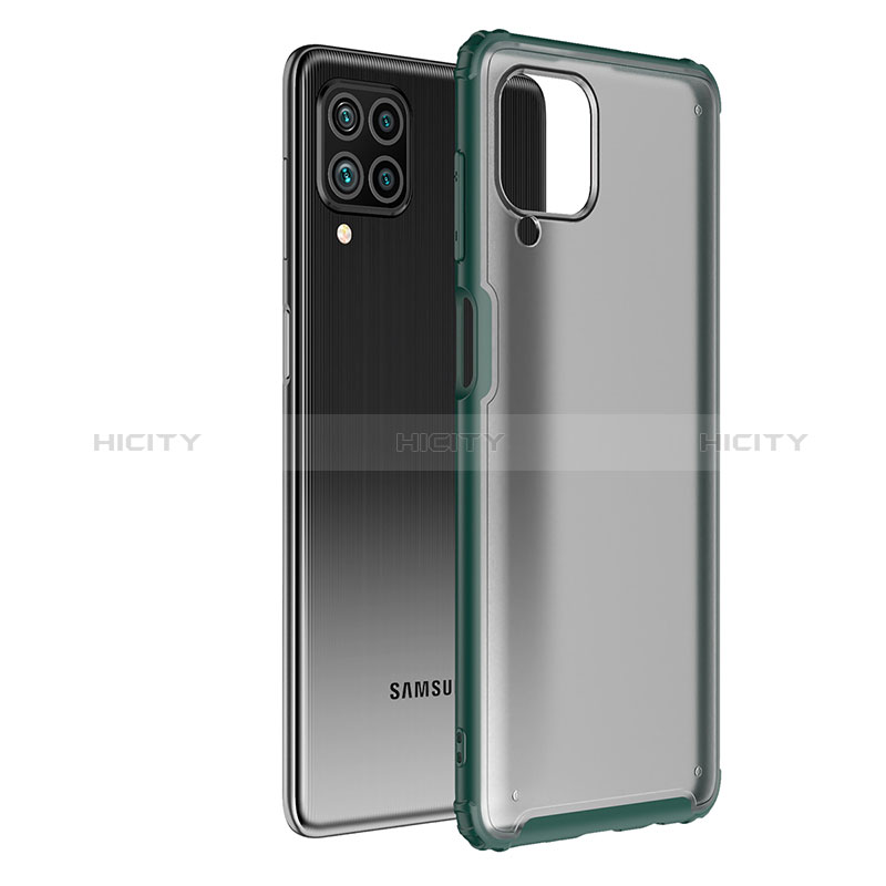 Silicone Transparent Frame Case Cover for Samsung Galaxy F62 5G Green